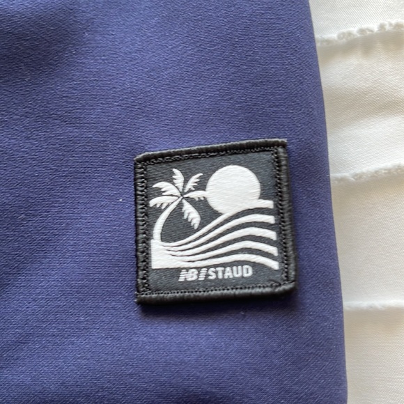 STAUD X NB Neoprene Zip Through Dress - Peacoat Navy Blue - Picture 2 of 5